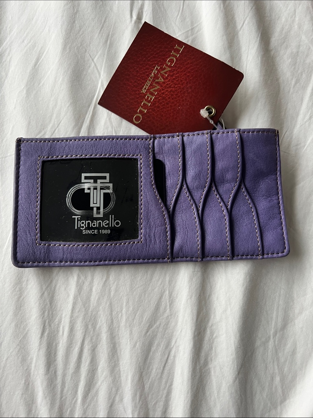 Tignanello glove leather Credit Card Holder Insert/Slim Organizer Wallet.
